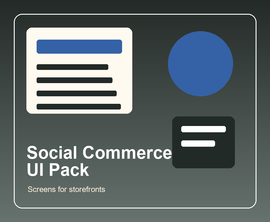 Social Commerce UI Pack